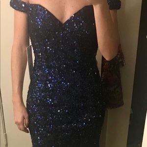 Jovani blue cocktail dress